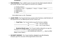 Free Short-Term (Vacation) Rental Lease Agreement - Pdf | Word in 6 Month House Rent Agreement Download
