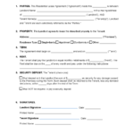 Free Simple (1 Page) Lease Agreement Template | Pdf | Word Inside Lease Agreement Form Printable Editable