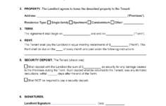 Free Simple (1-Page) Lease Agreement Template | Pdf | Word pertaining to Printable Simple Lease Agreement Template Free