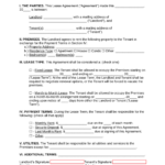 Free Simple 1 Page Lease Agreement Template | Sample   Pdf | Word Inside One Page Lease Agreement Free