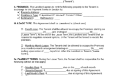 Free Simple 1-Page Lease Agreement Template | Sample - Pdf | Word inside Printable Lease Agreement One Page