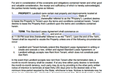 Free Standard Residential Lease Agreement Template | Pdf | Word throughout Printable Residential Lease Agreement Form