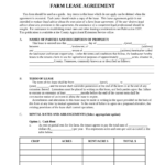 Free Tennessee Farm Lease Agreement Template   Pdf – Eforms With Regard To Printable Simple Farm Land Lease Agreement Form