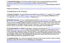 Free Texas Commercial Lease Agreement Form | Pdf | Word throughout Printable Lease Agreement Texas Commercial