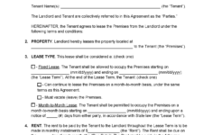 Free Texas Rental Lease Agreement Templates (8) | Pdf | Word inside Printable Lease Agreement For House