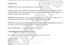 Free Vehicle Lease Agreement: Make &amp; Sign - Rocket Lawyer with regard to Vehicle Lease Agreement Form Free Printable