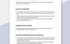 Horse Grazing Agreement Template In Word, Google Docs, Pages regarding Free Printable Grazing Lease Agreement Uk
