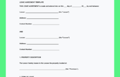 Lease Agreement Template South Africa pertaining to Printable Lease Agreement South Africa