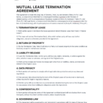 Mutual Lease Termination Agreement   Free To Use Pertaining To Printable Mutual Lease Termination Agreement