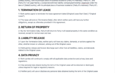 Mutual Lease Termination Agreement - Free To Use pertaining to Printable Mutual Lease Termination Agreement