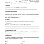 One Page Lease Agreement | Free Rental Contract Template Regarding One Page Lease Agreement Free