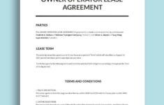 Owner Operator Lease Agreement Template In Google Docs, Word pertaining to Printable Trucking Company Owner Operator Lease Agreement Form