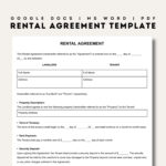 Rental Agreement Templates | Simple Editable Rental Agreements With Regard To Lease Agreement Form Printable Editable