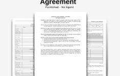 Residential Lease Agreement Template - Furnished, No Agent inside Printable Lease Agreement South Africa