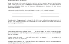 Service Contract Template with Black And White Agreement Template