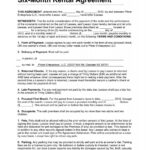 Six Month Rental Agreement   Pitzer Enterprises, Llc For 6 Month Rental Agreement Format