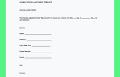 Spanish Rental Agreement Template regarding Free Printable Lease Agreement In Spanish Template