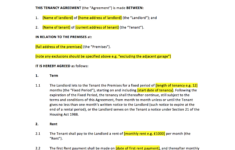 Tenancy Agreement Template | Uk Template Agreements And Sample intended for Rental Lease Agreement Free Printable Uk